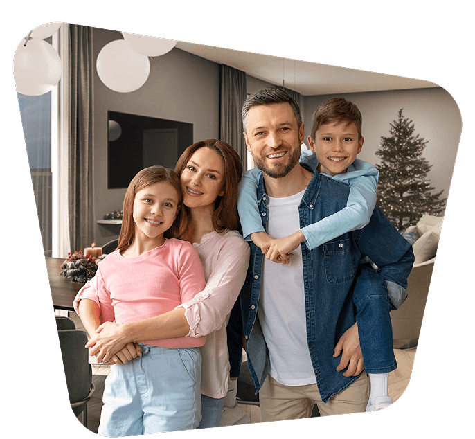 Család adventi hangulatban