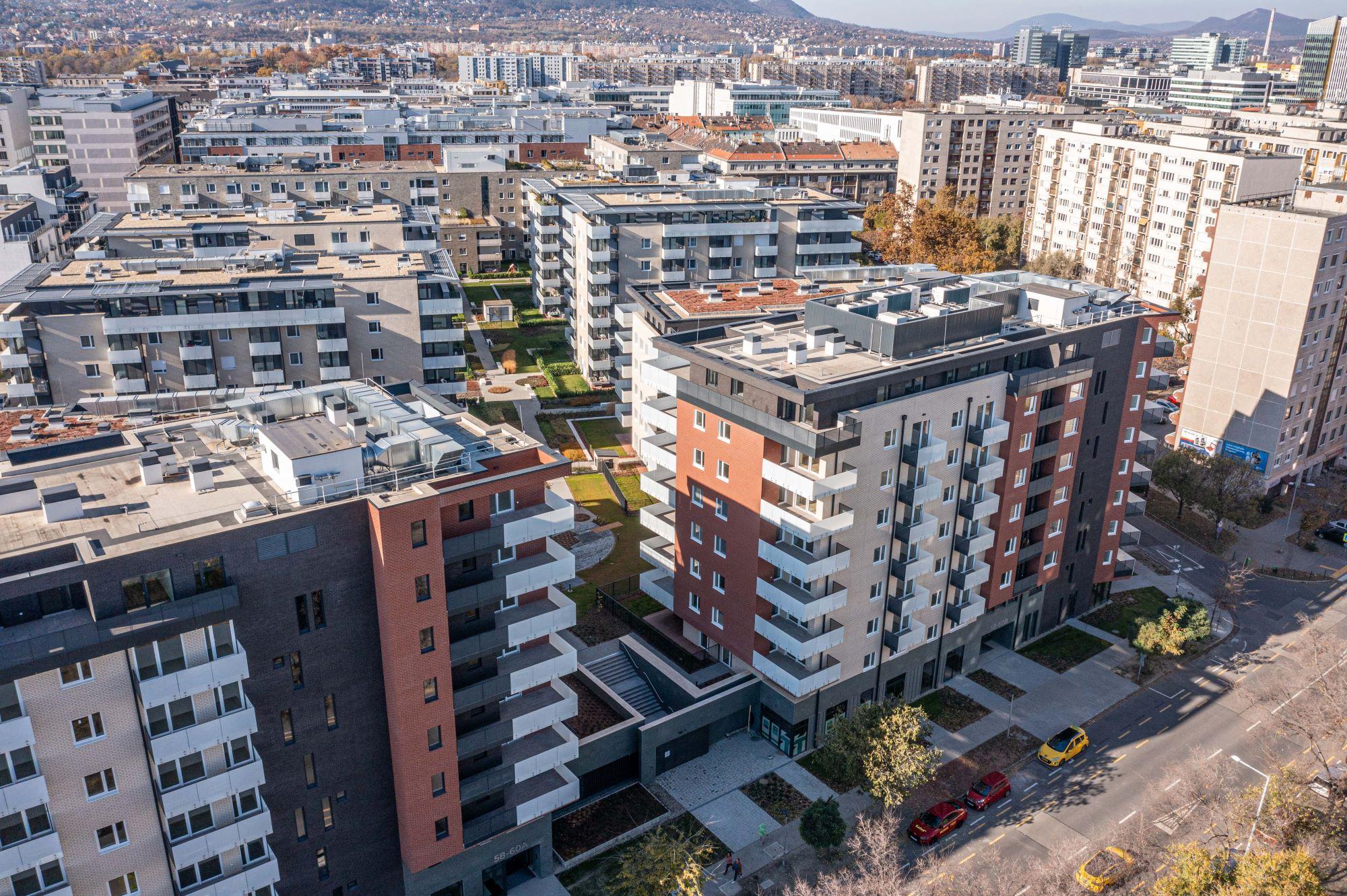 Kassák Terrace lakópark drónfotó