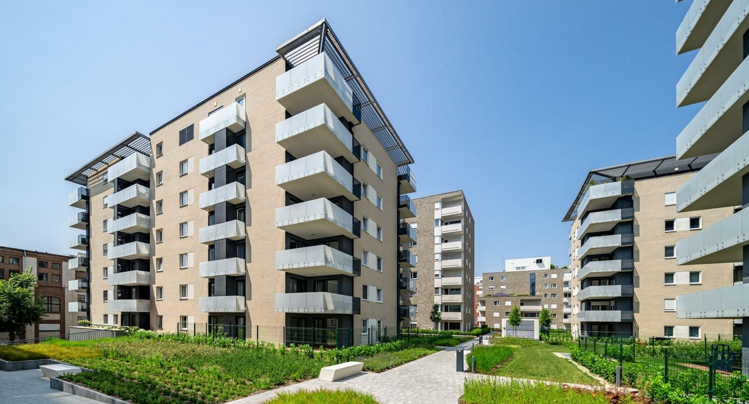 Kassák Passage lakópark és a belső kert