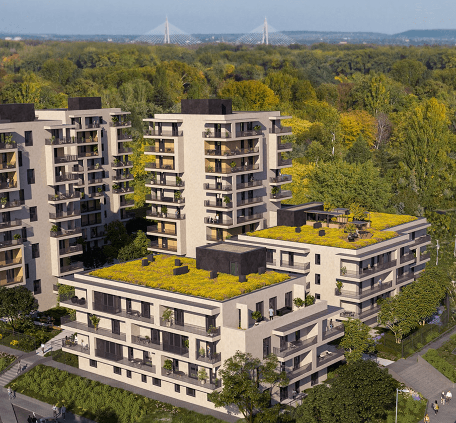 Visual design of the Római Park residental development