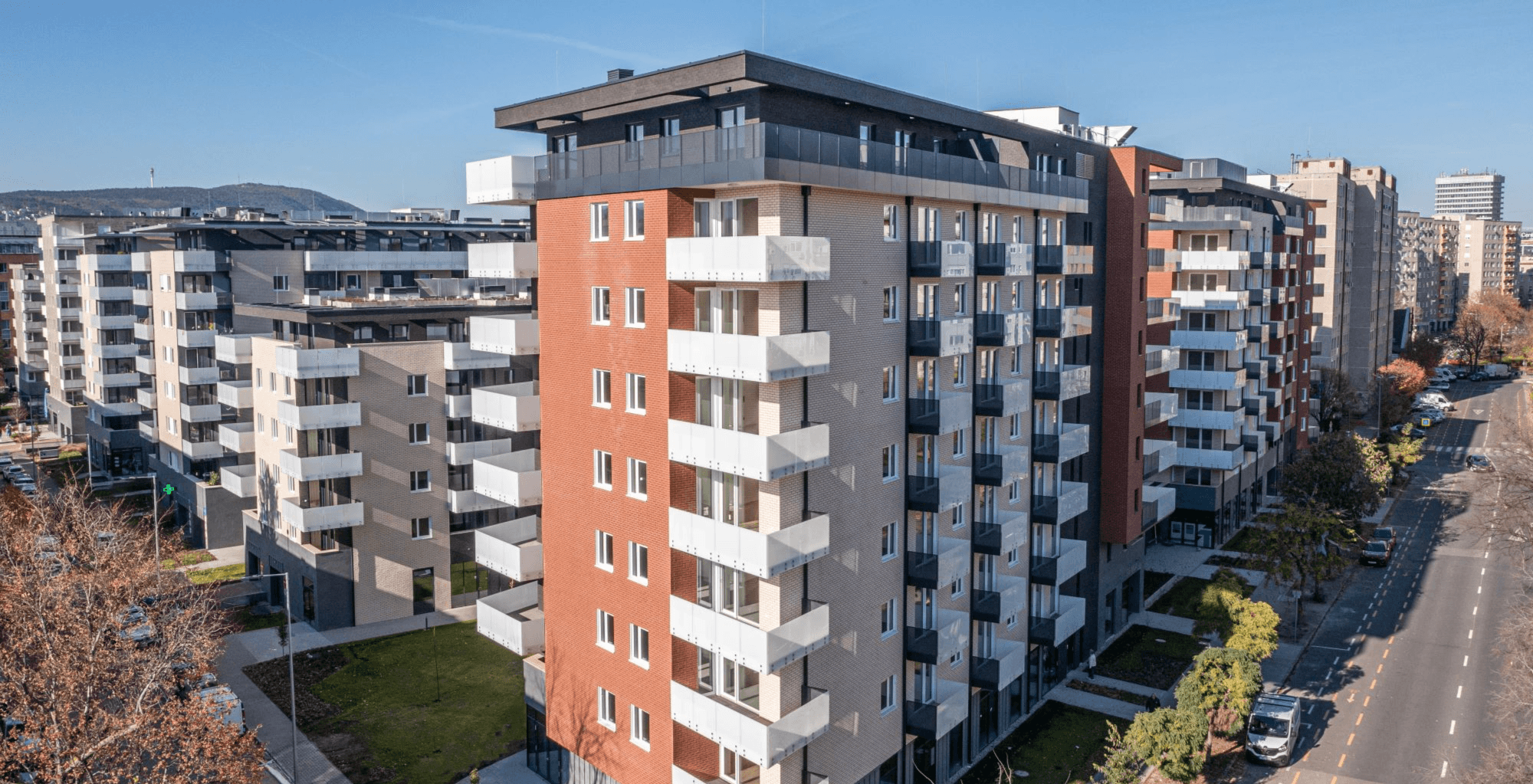 Kassák Terrace lakópark látványterv