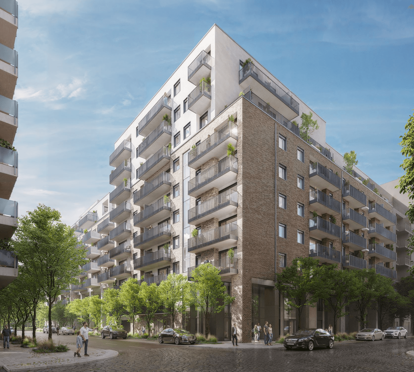 Park West Rise lakópark látványterv