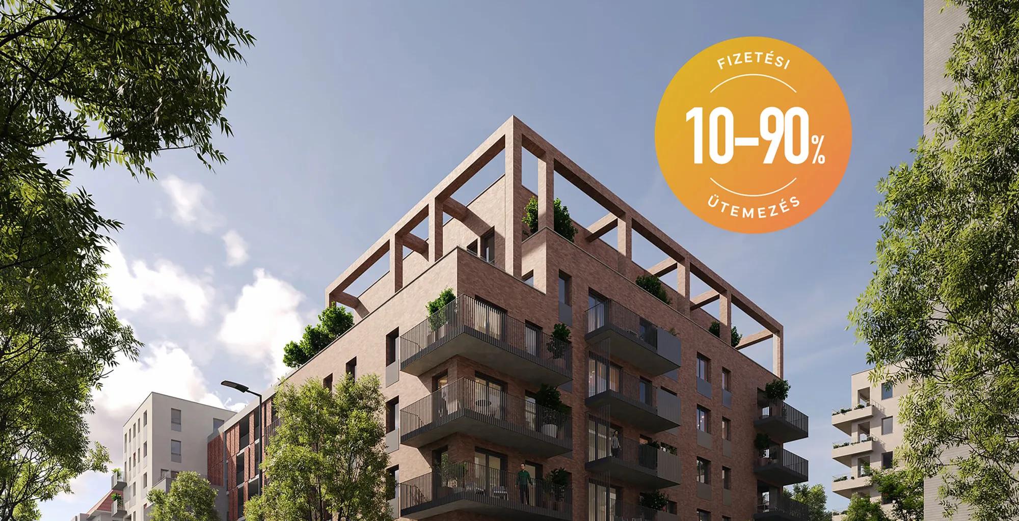 Váci Hub lakópark látványterv