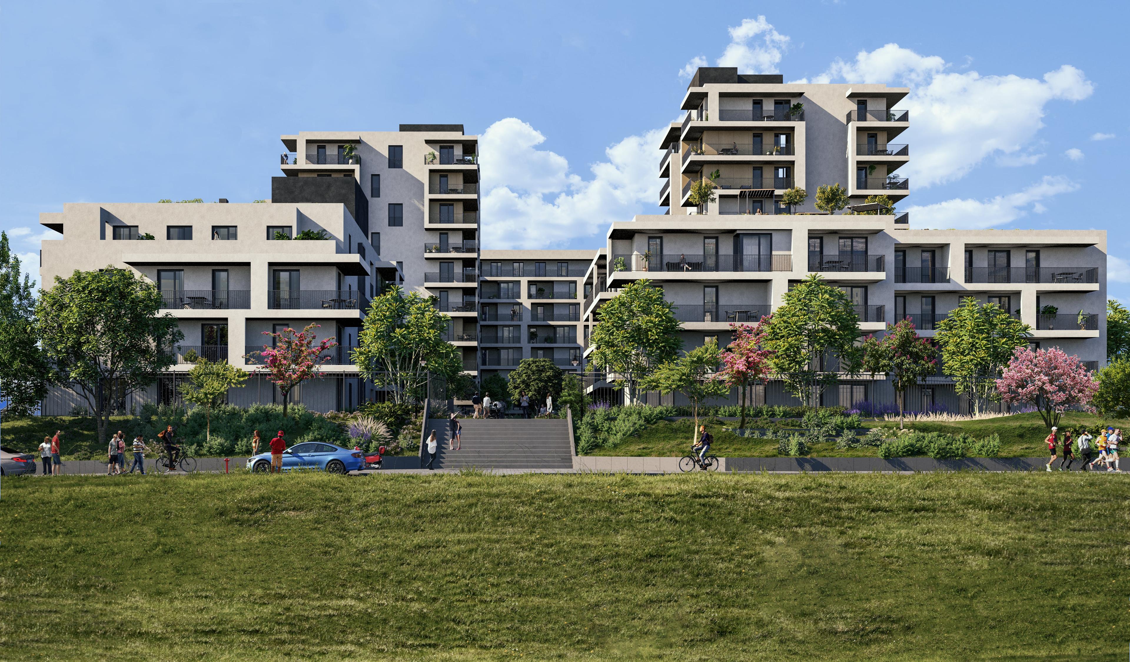 Visual design of Római Park residential development