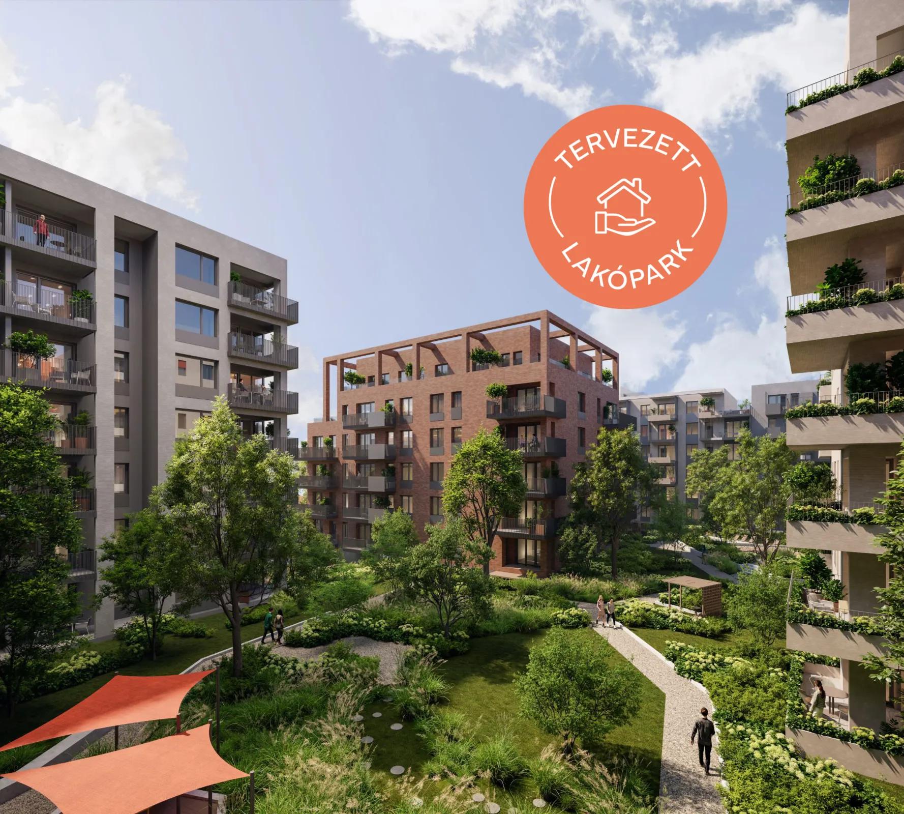 Váci Hub lakópark látványterv