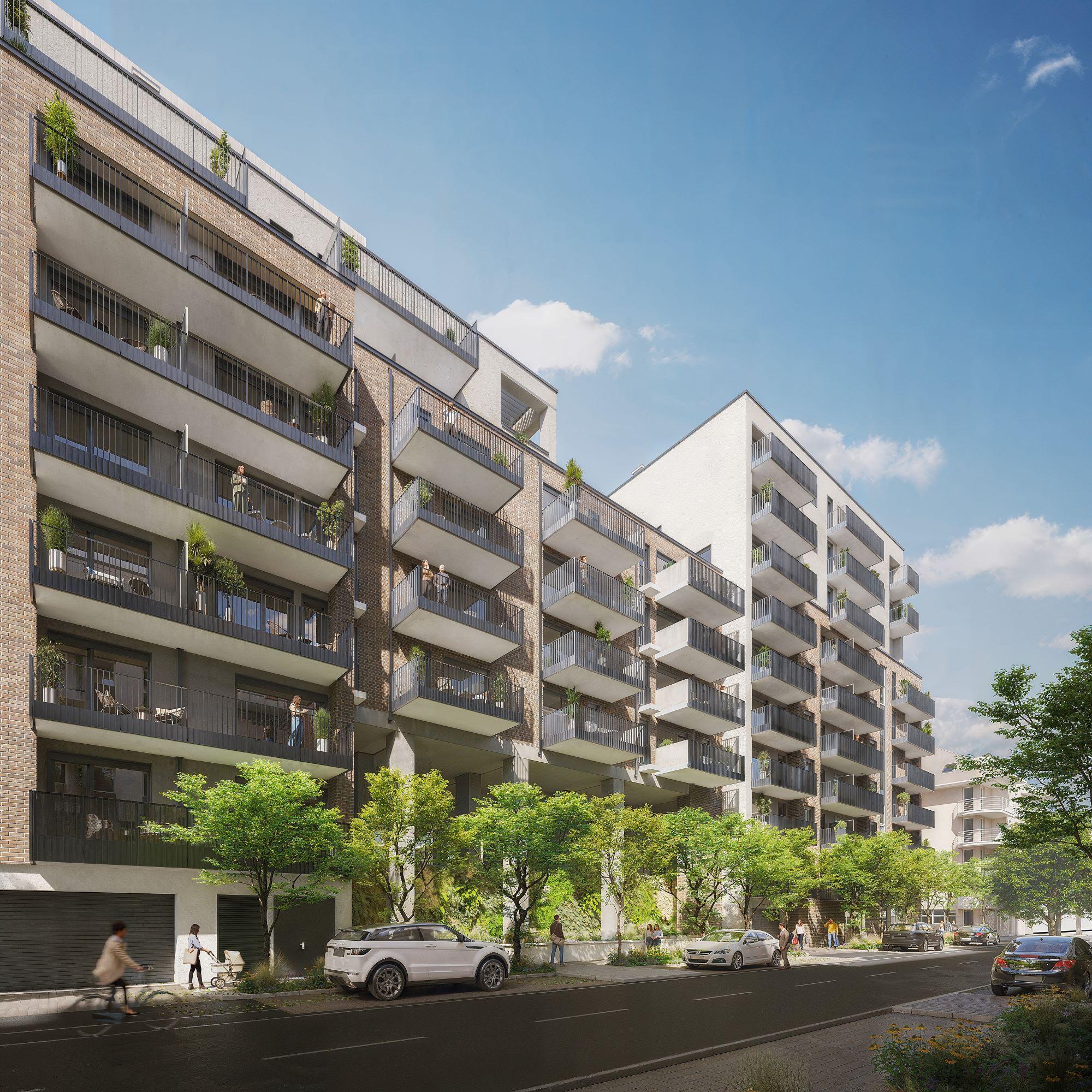 Park West Rise lakópark látványterv