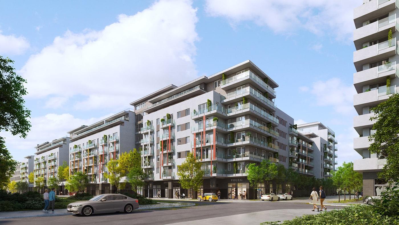 Park West lakópark látványterv