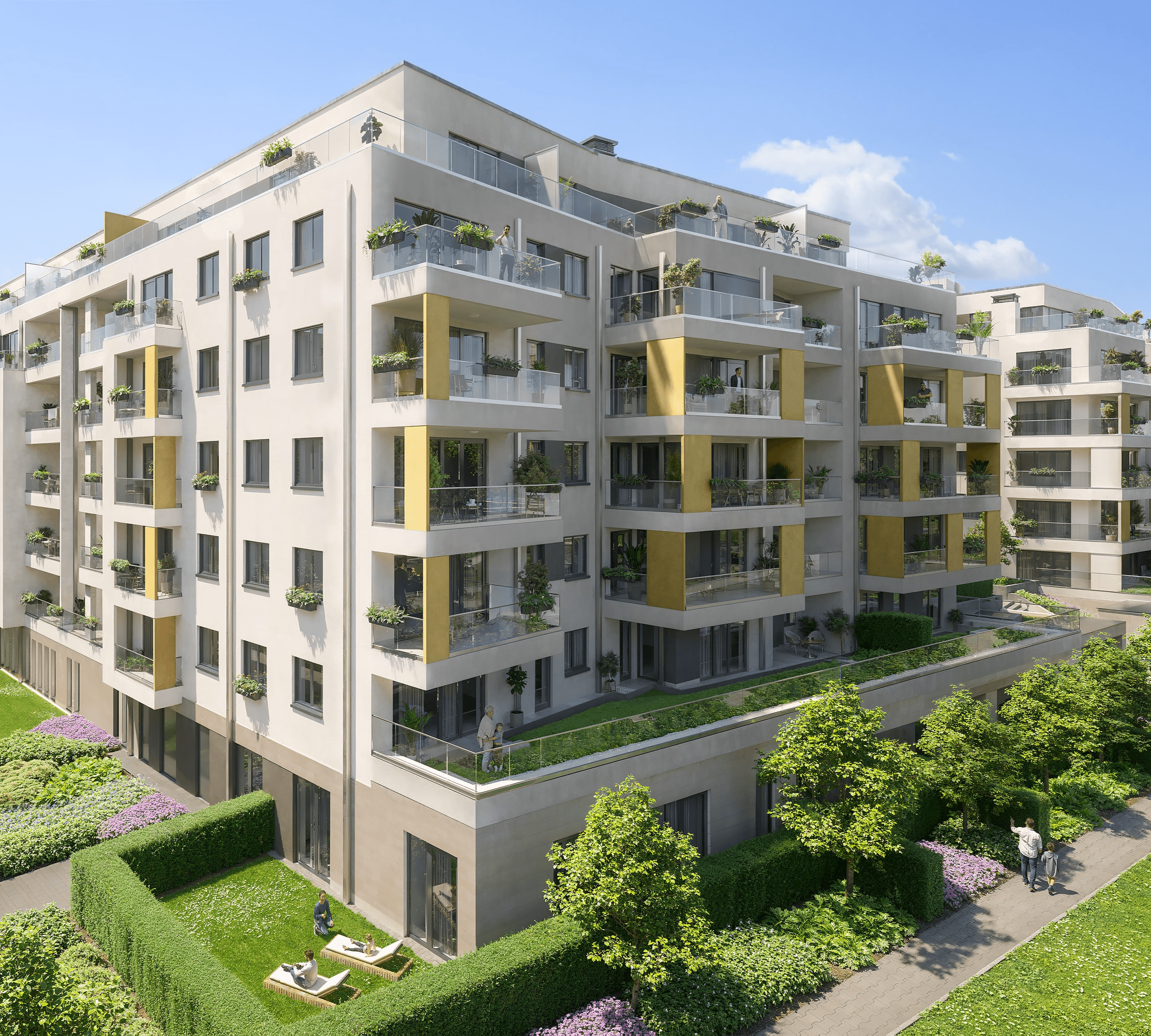 Le Jardin lakópark látványterve