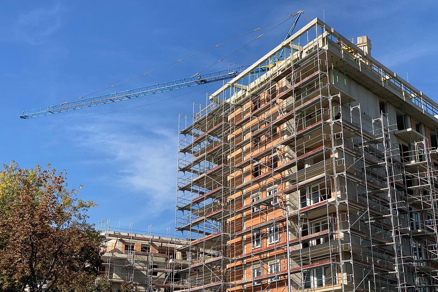 Kassák Terrace residential park structurally complete, under construction