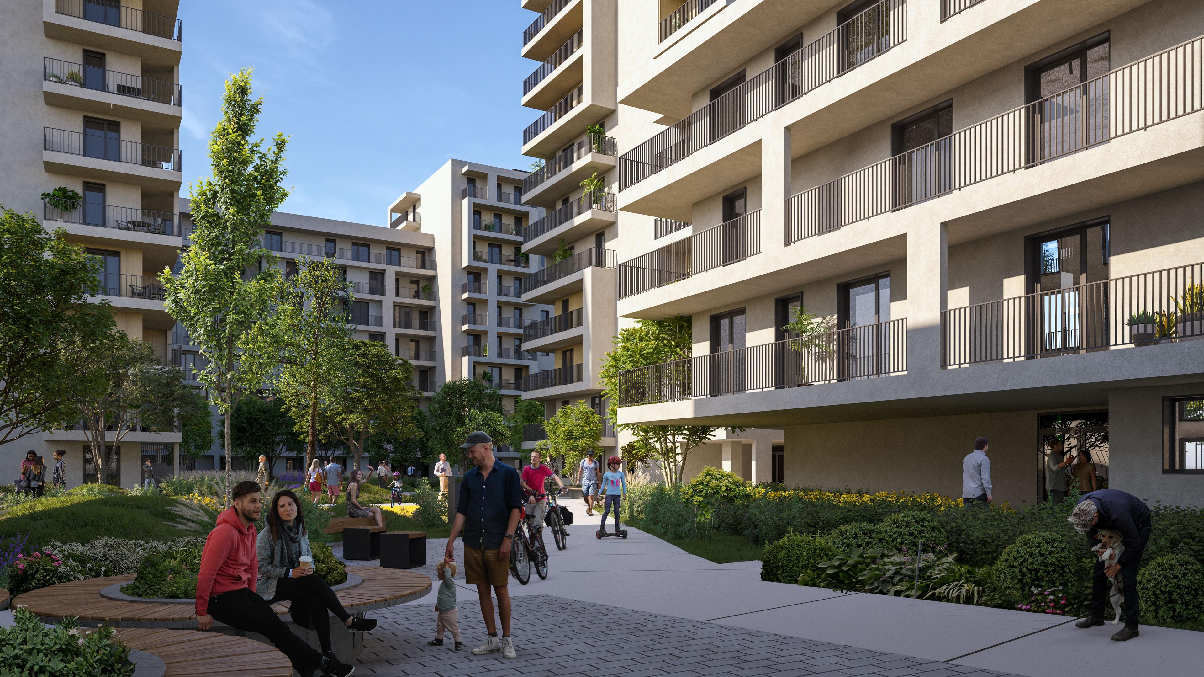 Római Park lakópark látványterve