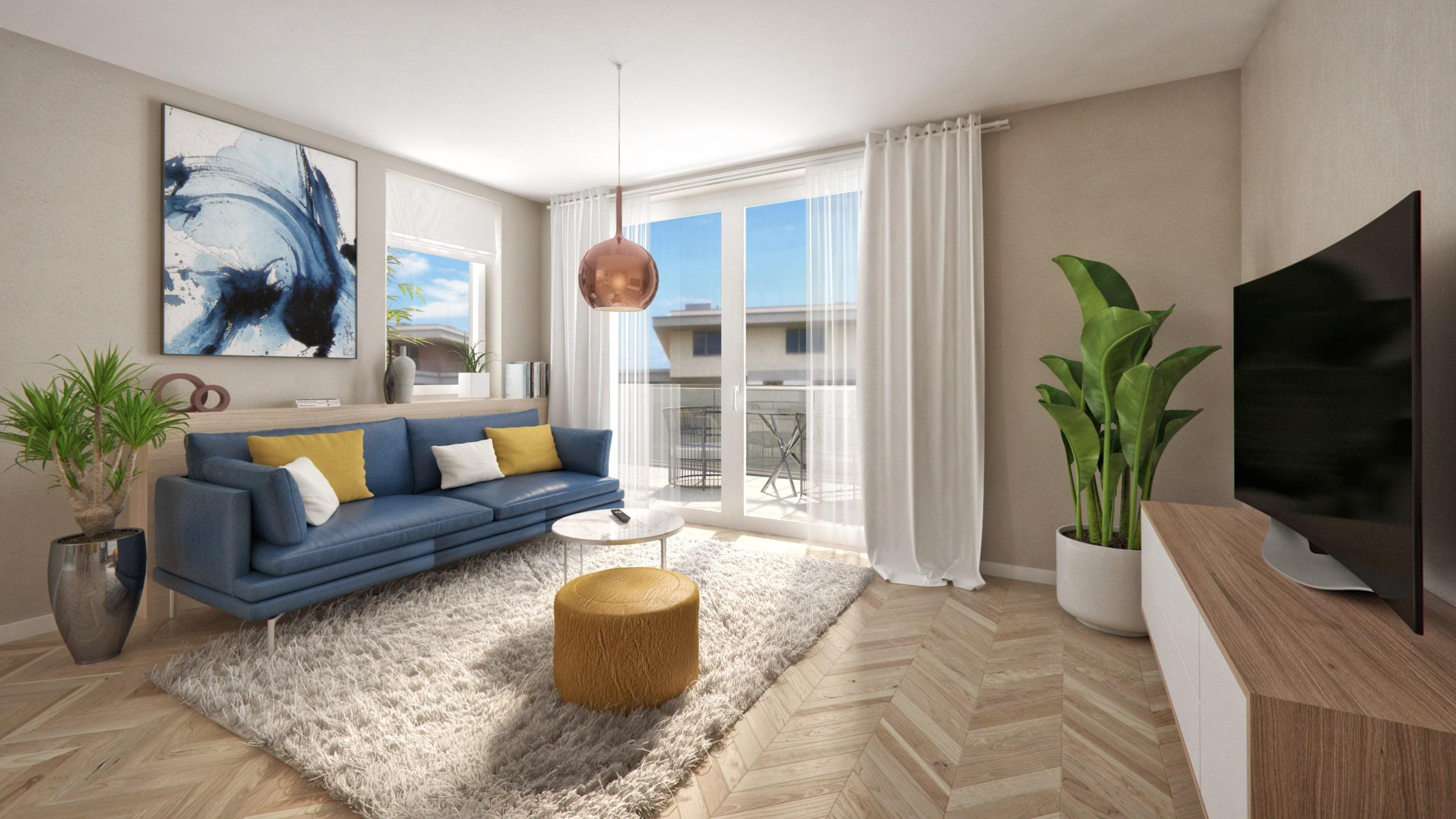 Park West lakópark lakás látványterve