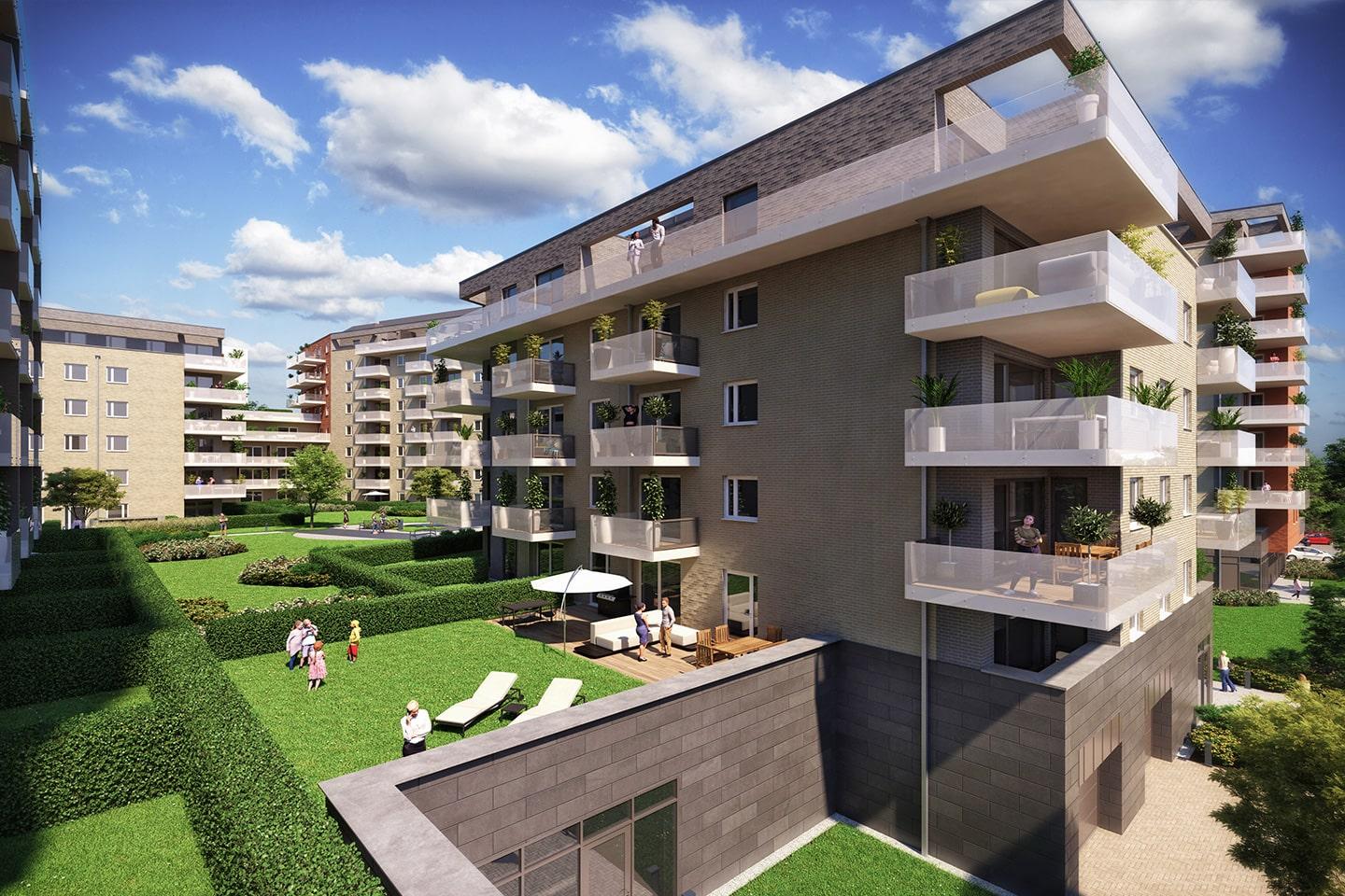 Kassák Passage residential park visual design