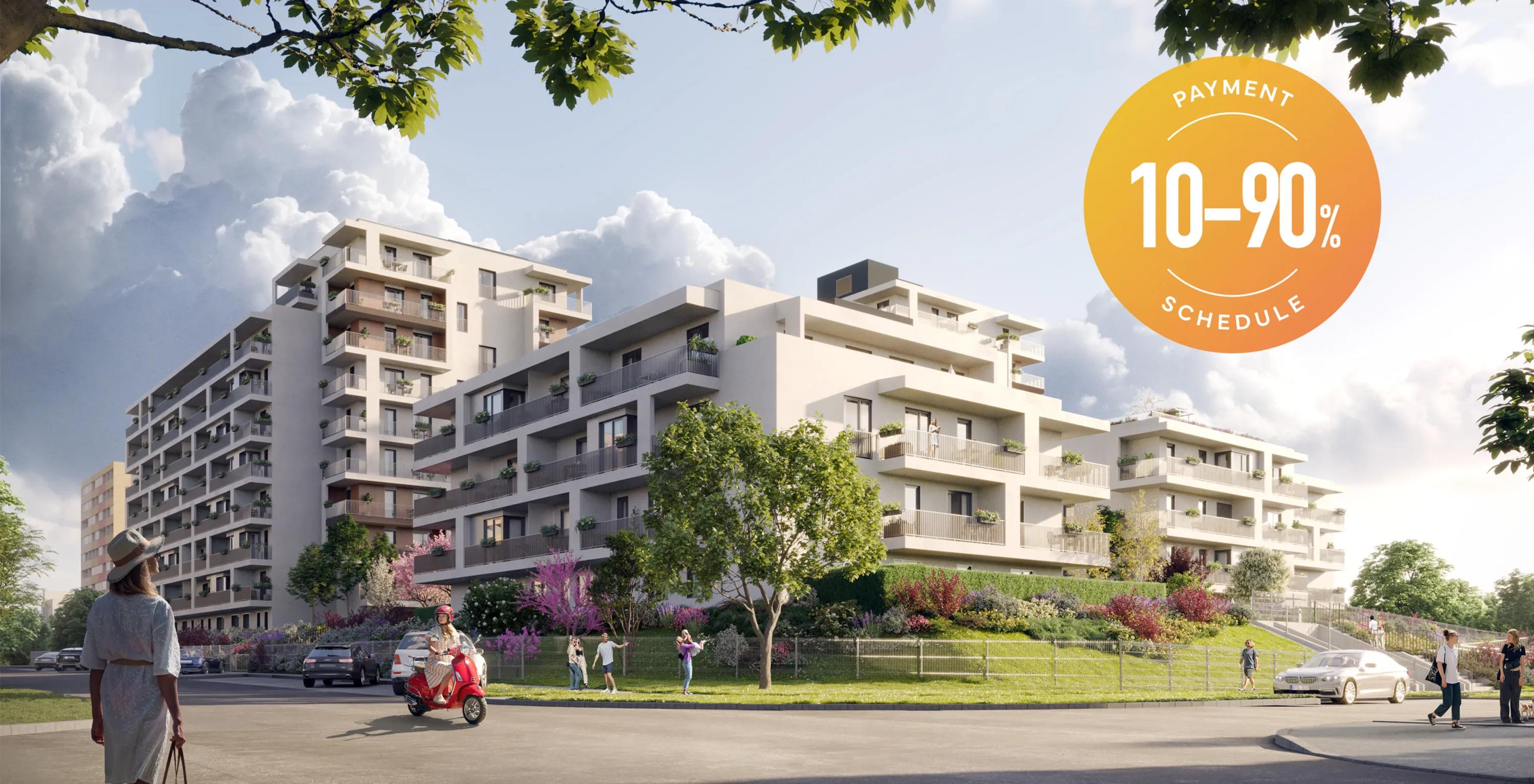 Visual design of the Római Park residental development