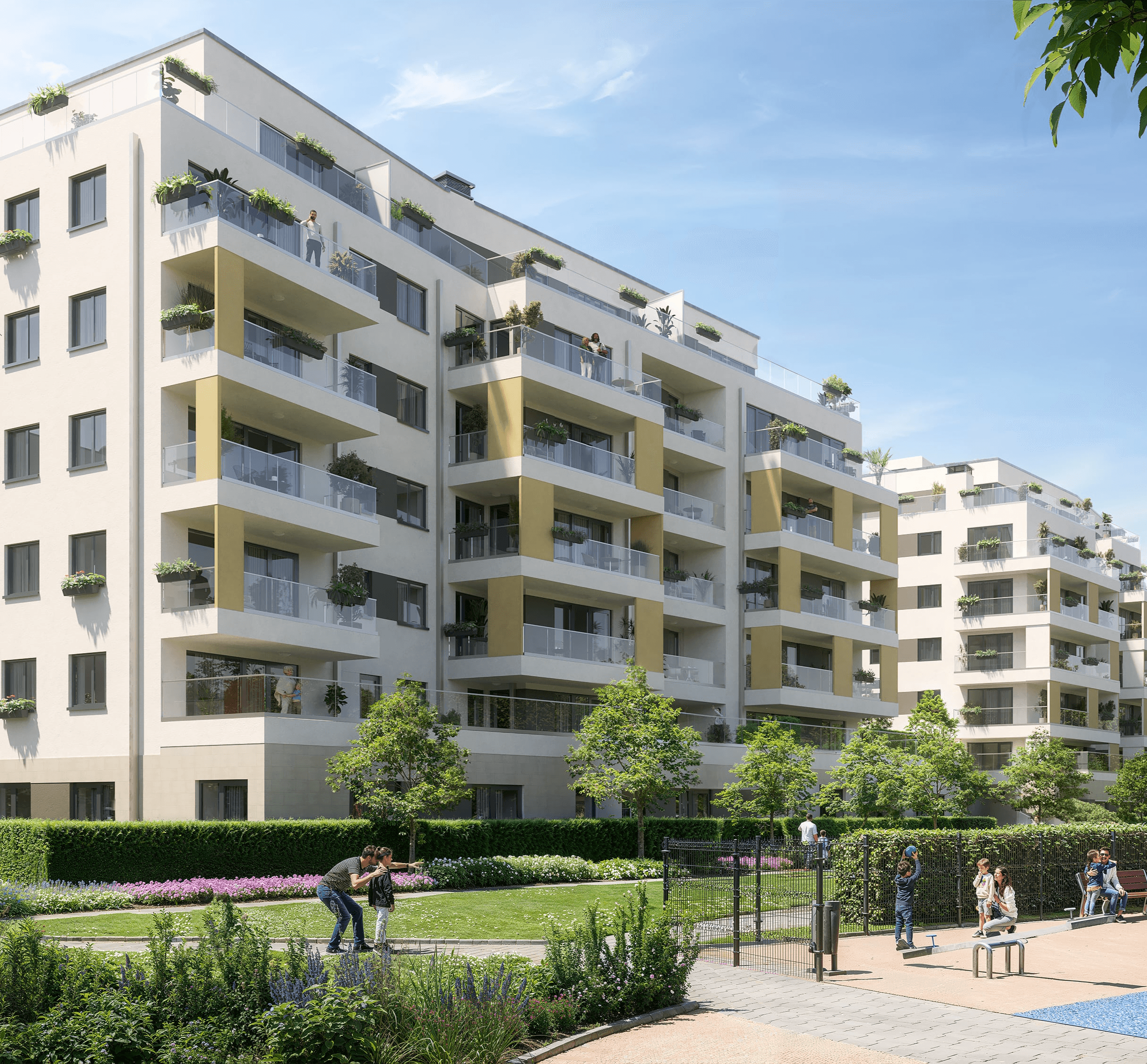 Visual design of Le Jardin's inner park