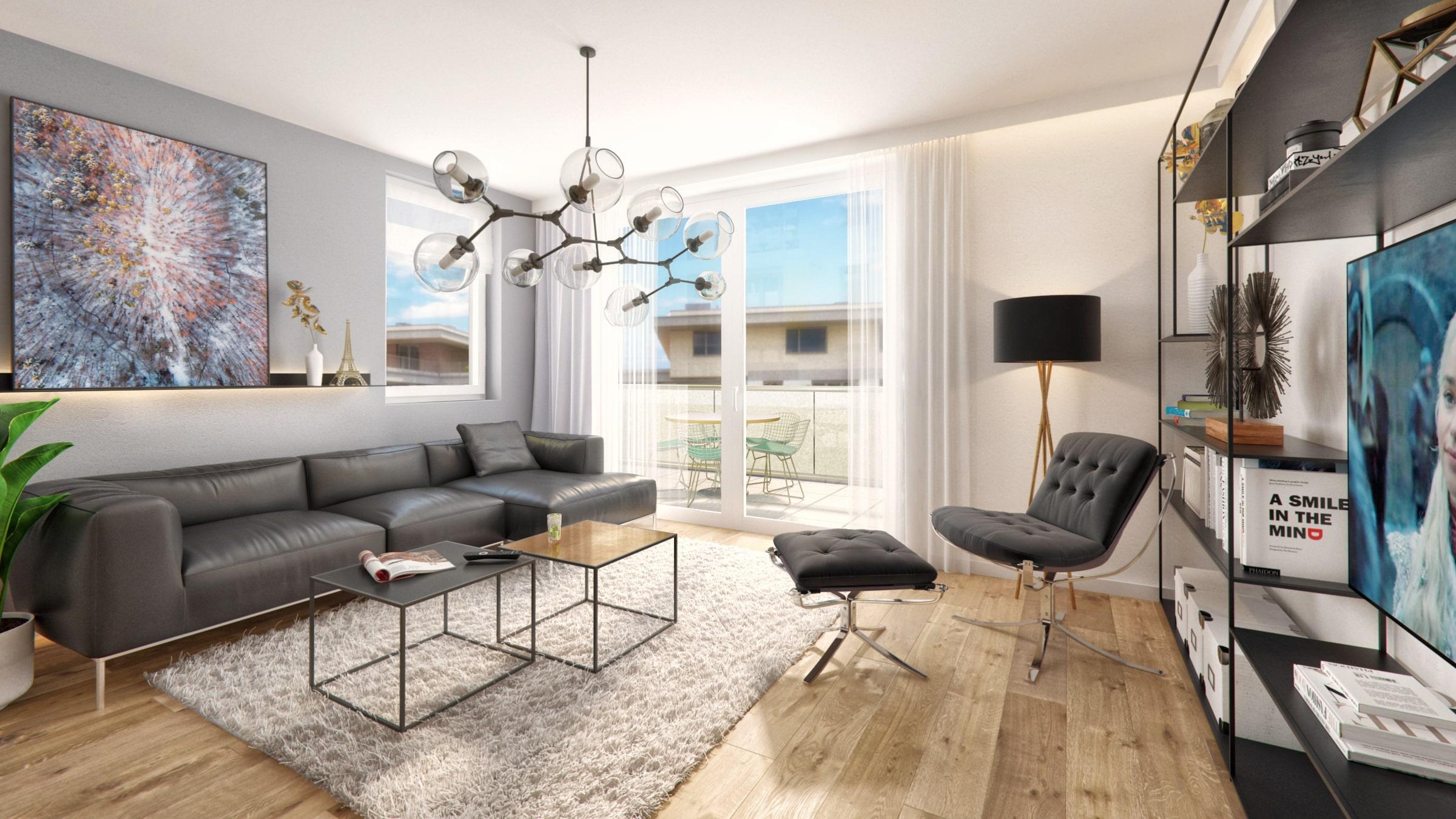 Park West lakópark lakás látványterve