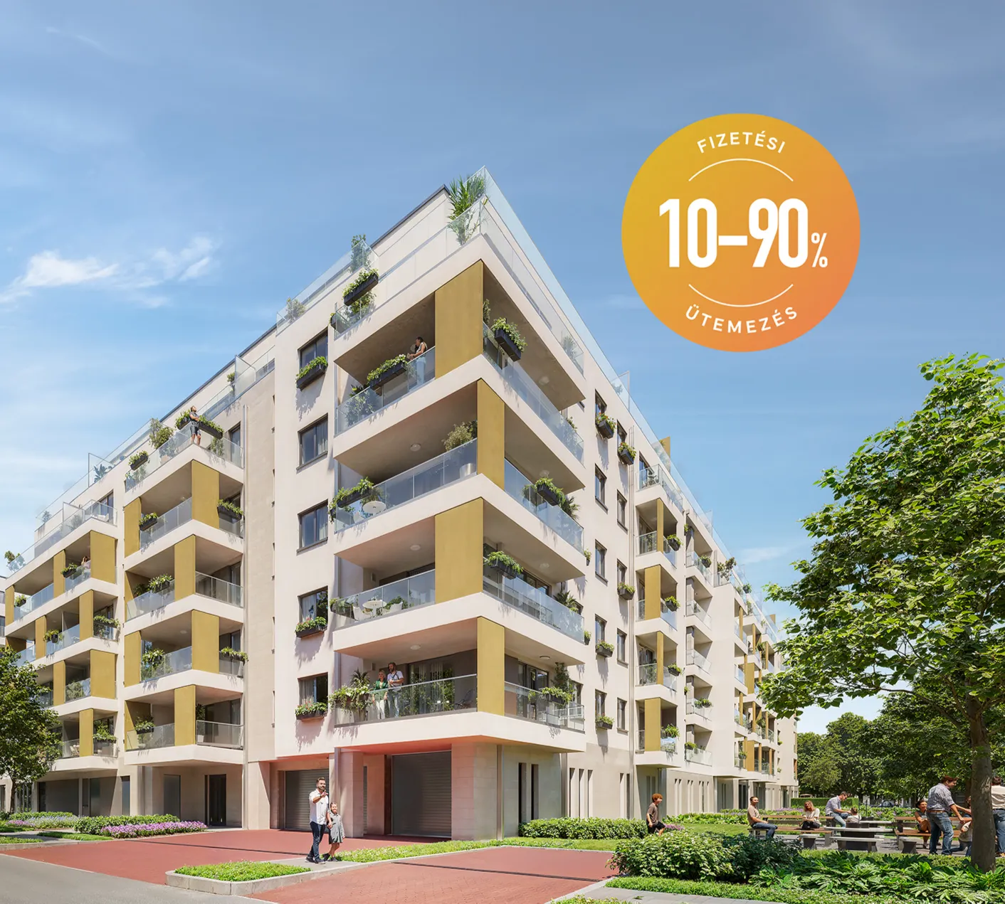 Le Jardin lakópark látványterve